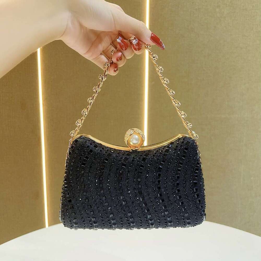 New European And American Retro Style Fashionable Dia Set Rhie Handbag, Chain Bag, High-End Sense, Crossbody Dinner Bag