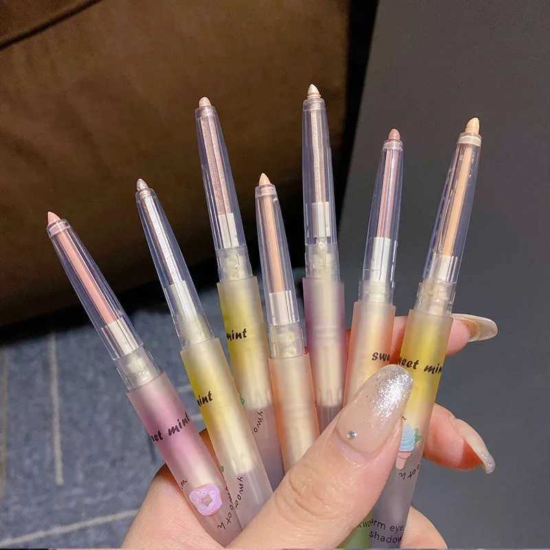 Sparkling diamonds lyrical silk pens eye shadow sticks waterproof matte bright silk eyeliner fluorescent pen makeup tools W241230