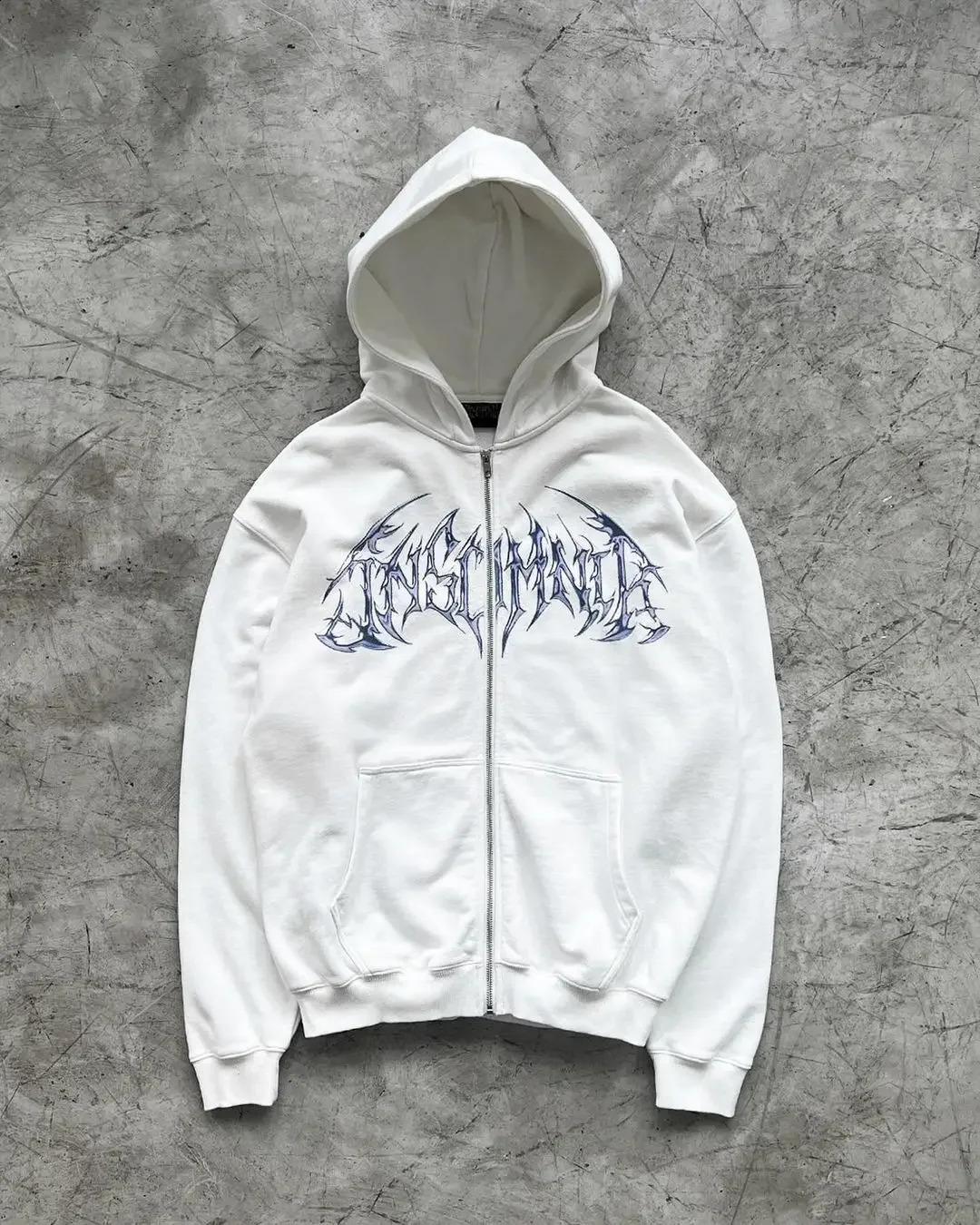 Printed Zipper Hoodie Y2K Spring Vintage Harajuku Casual Sports Shirt Mens Womens Street Punk Hip Hop Loose Hoodies 241230
