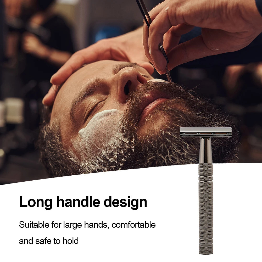 Double Edge Classic Safety Razor Adjustable Shaving Machine with 10pcs Blades Detachable for Men Shaving Women Hair Removal 241230