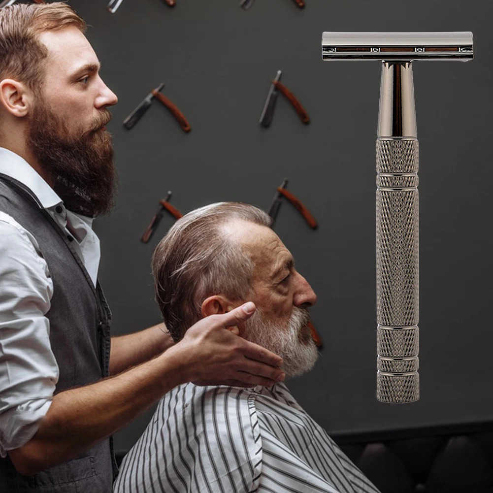 Double Edge Classic Safety Razor Adjustable Shaving Machine with 10pcs Blades Detachable for Men Shaving Women Hair Removal 241230