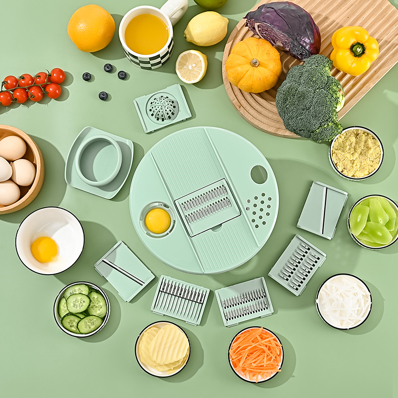 5L Multi-functional Salad Spinner & Grater | 8-in-1 Kitchen Tool with Slicer, Juicer, and Egg Separator
