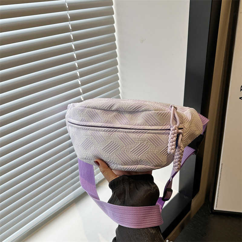 Small Fresh 2024 New Chest Trendy, Fashionable, Stylish, Personalized, Casual Commuter Shoulder Bag, Women's Waist Bag 241231