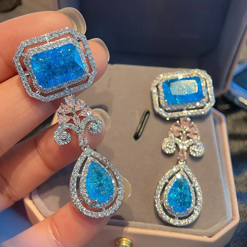 Bilincolor Exquisite Cubic Zircon Earrings for Women 241230