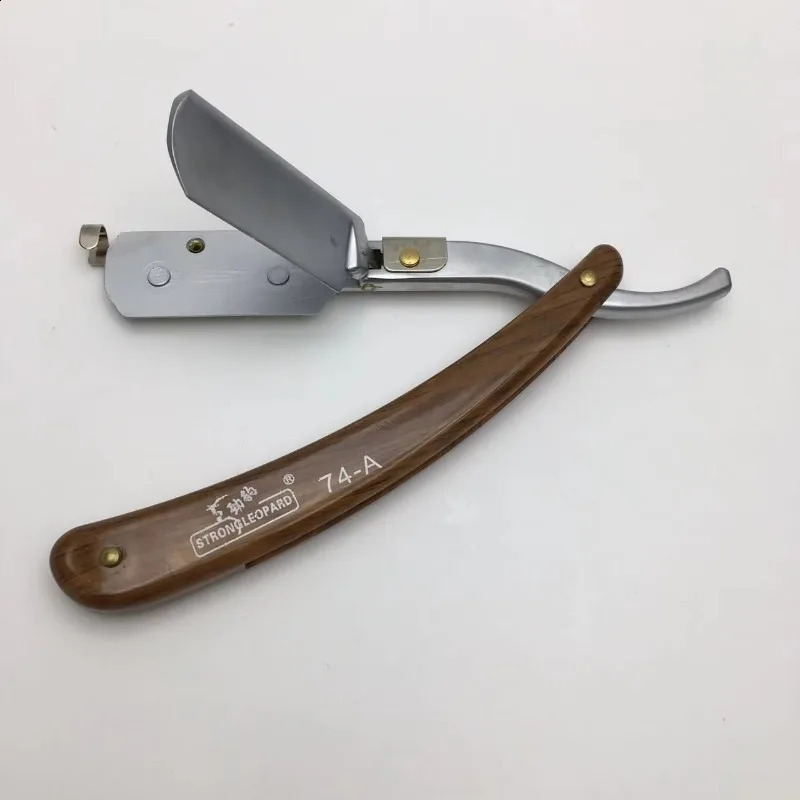 1P Stainless Steel Folding Shave Knife Handle Beard Straight Razor Hair Dressing Tool Men Manual Convenience Hair Trimmer Shaver 241230