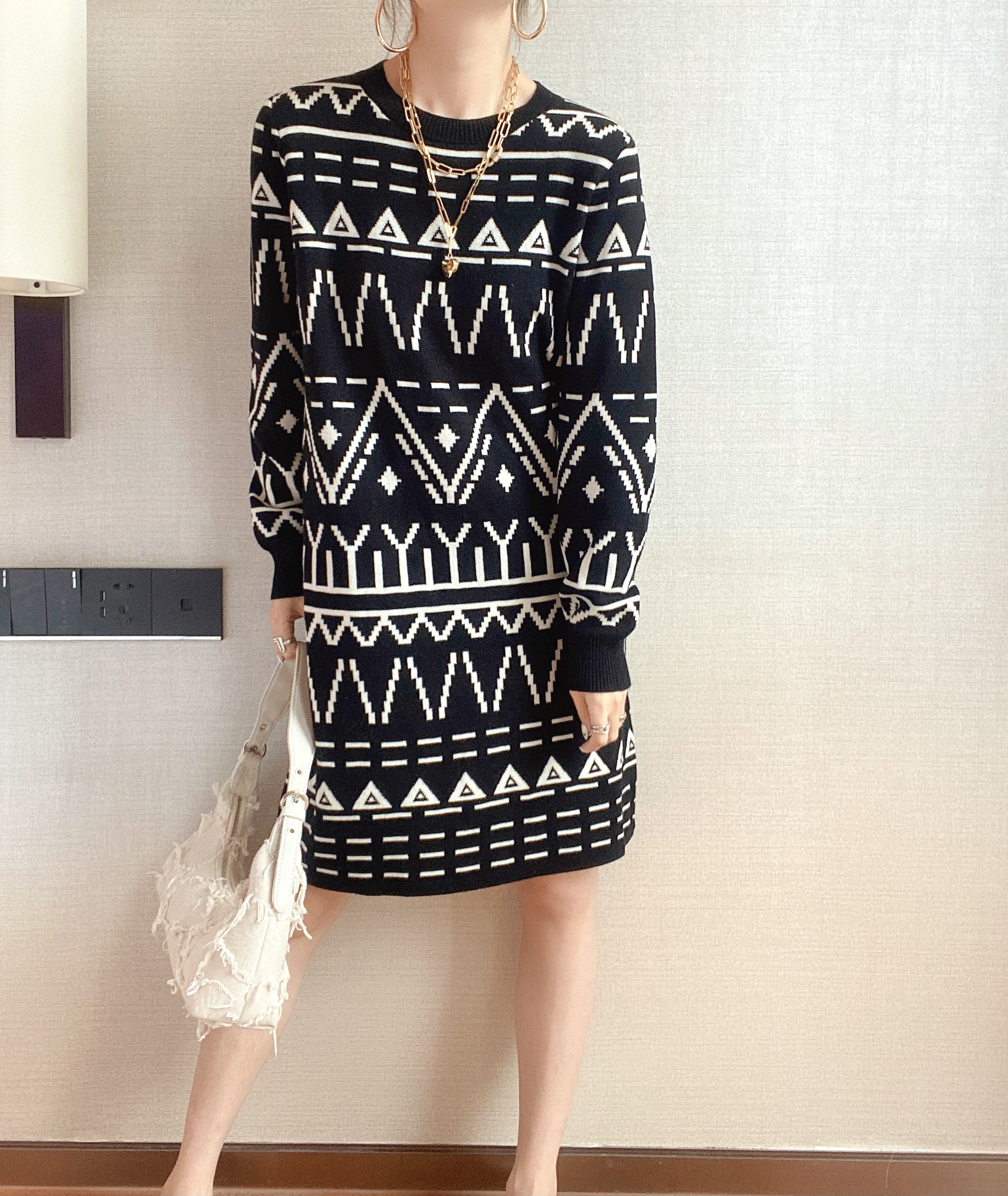 Women's Slim Fit Wool Blend Long Sleeve Top for Fall Layering