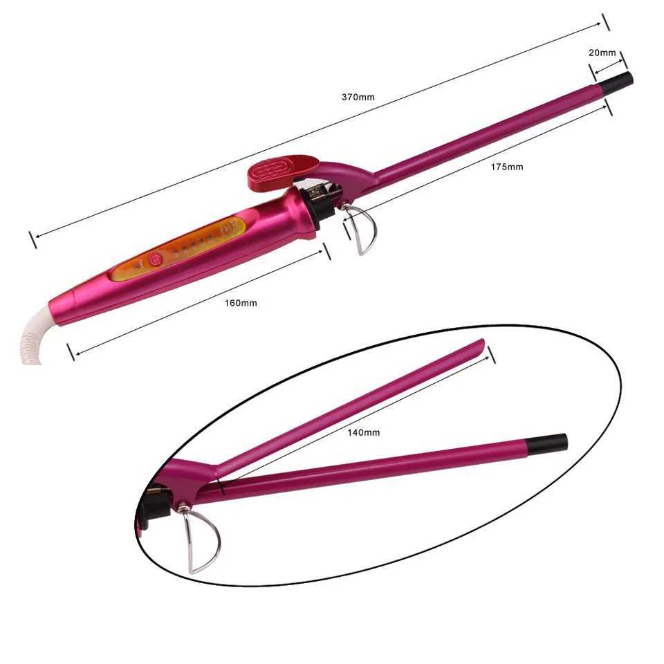 Purple Ceramic 9mm Deep Curling Iron Wave Hair Styling Tool Professional Magic Curler Beautiful Curling New Product W241231