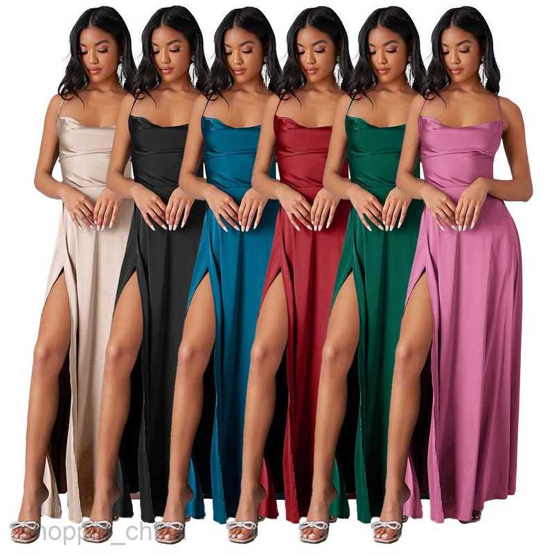 Casual Dresses for Woman New Women's Wear Sexy Slimming Slim Fit Open Back Suspended Waist Dress Long Dress