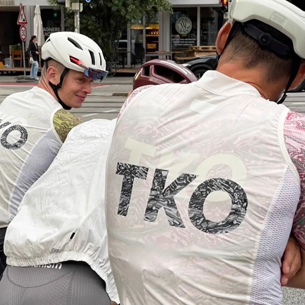 PNS TKO Cycling Vest White Windproof Waterproof Sleeveless Bicycle Vest Lightweight Breathable Cycling Jacket MTB Bike Jersey 240620