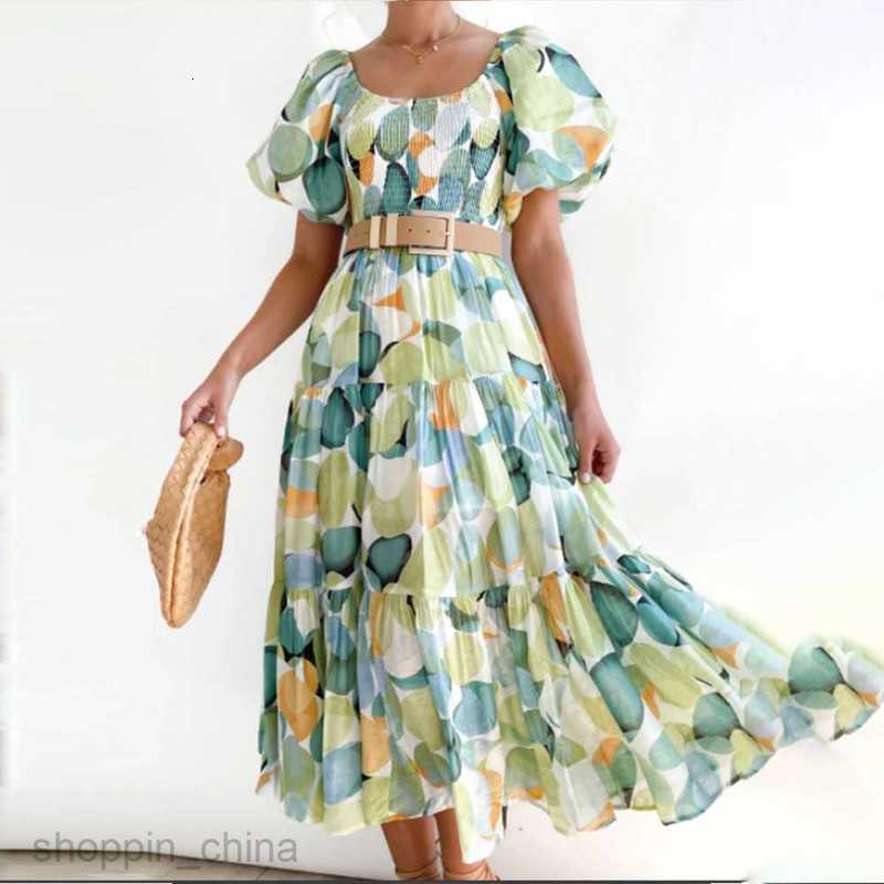 Casual Dresses for Woman New Women's Bohemian Printed One Shoulder Vacation Style Sexy Loose fitting Dress