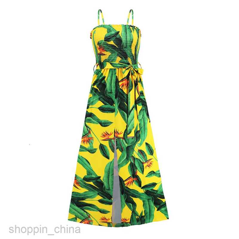 Basic Casual Dresses Women Spring/Summer New High Waist Split Dress Bohemia Backless Sling Long Dress for Women