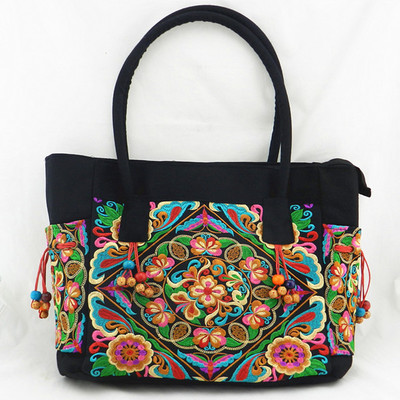 Hot Fashion Embroidery Women Casual Tote!Nice Floral Embroidered Lady Canvas Shoulder&Handbags Versatile Vintage Crossbody Bags