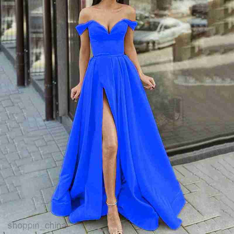 Basic Casual Dresses Women Spring New Women's Multi Color Bra V-Neck Open Back Large hem Dress