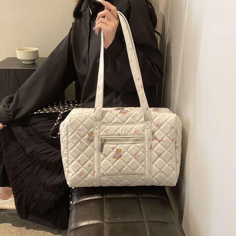 Women Floral Bear Shoulder Large Capacity Cute Baby Diaper Adjustable Strap Mommy Tote Handbag Female Outdoor Daily Bag H7.1#34 578ac