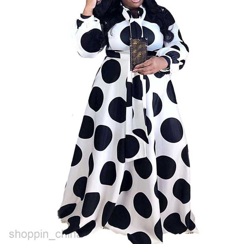 Basic Casual Dresses Women New Women's Dress Style Women's Print Size Dot Large Dress