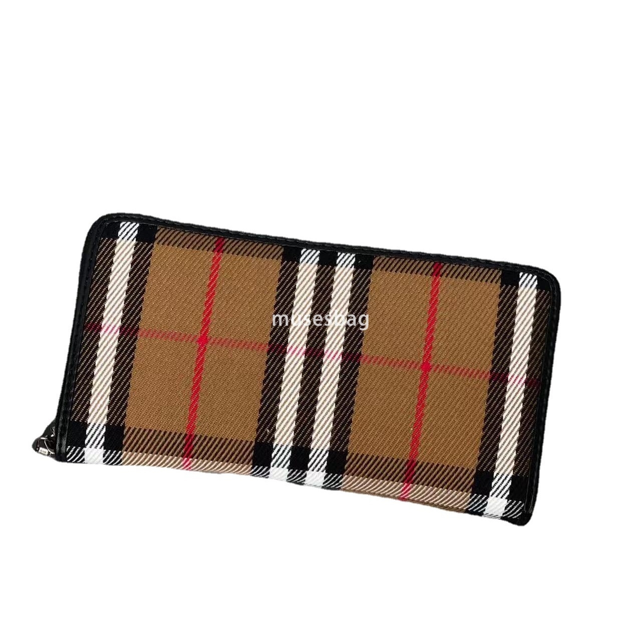 European American lightweight new best-selg contrasting color plaid cotton and en canvas wallet card business banquet high-quality hand-held bag c6ad