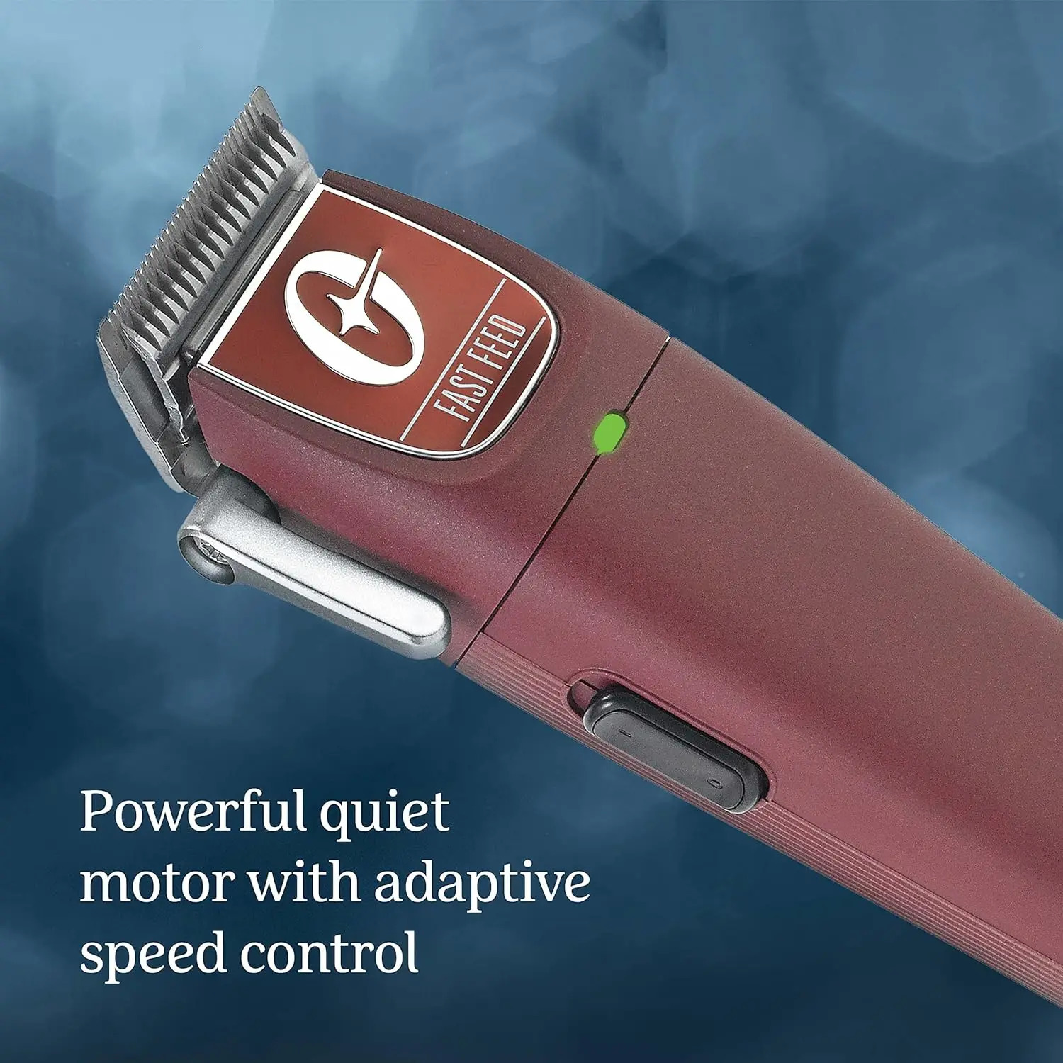 Oster Professional Cordless Hair Clippers Fast Feed for Barbers and Cutting with Detachable Blade Burgundy 240619