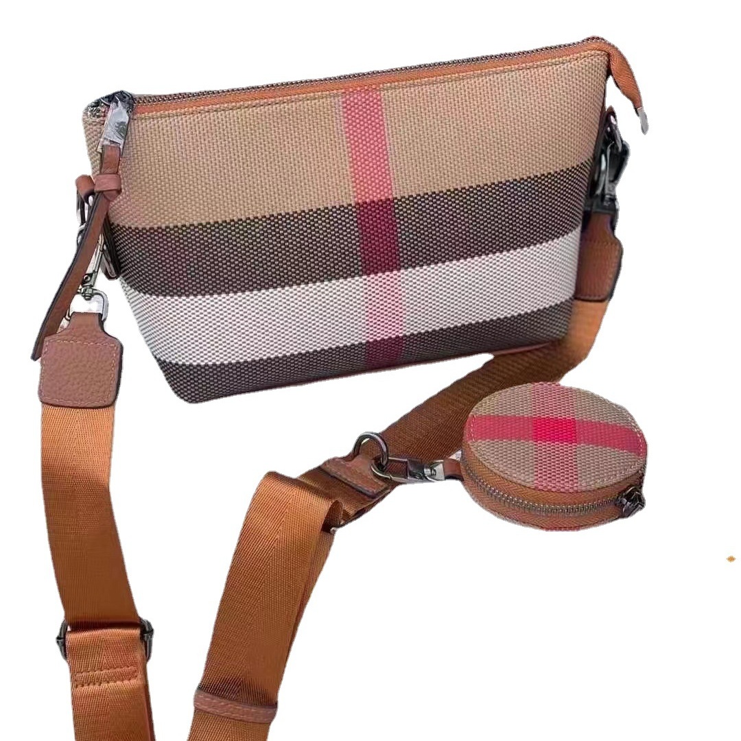 European American retro niche design fashionable crossbody women new high-end plaid chest versatile and personalized shoulder bags c357 4