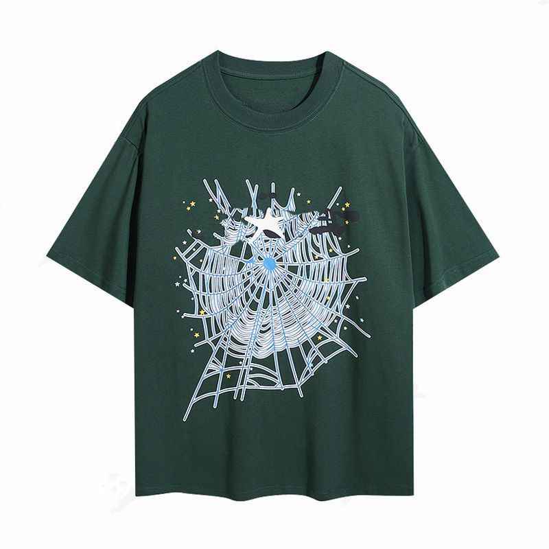 New designer t shirt mens spider Tshirt gothic designer clothes Short Sleeve Tops Loose Men Women Shirt Streetwear Hip Hop Clothing Pink Tee tshirt High Quality S326