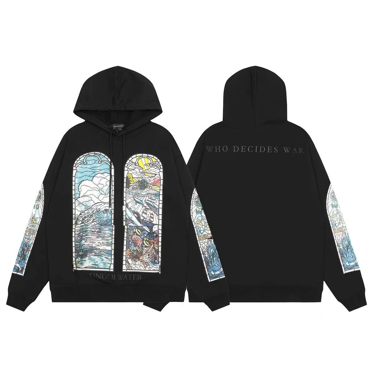 Spring Autumn High Quality Designer Hoodies Sweatshirts Mens Decides War Sweater Jumpers Pullover Cotton Grey Black Breathable Fashion Female Jumper