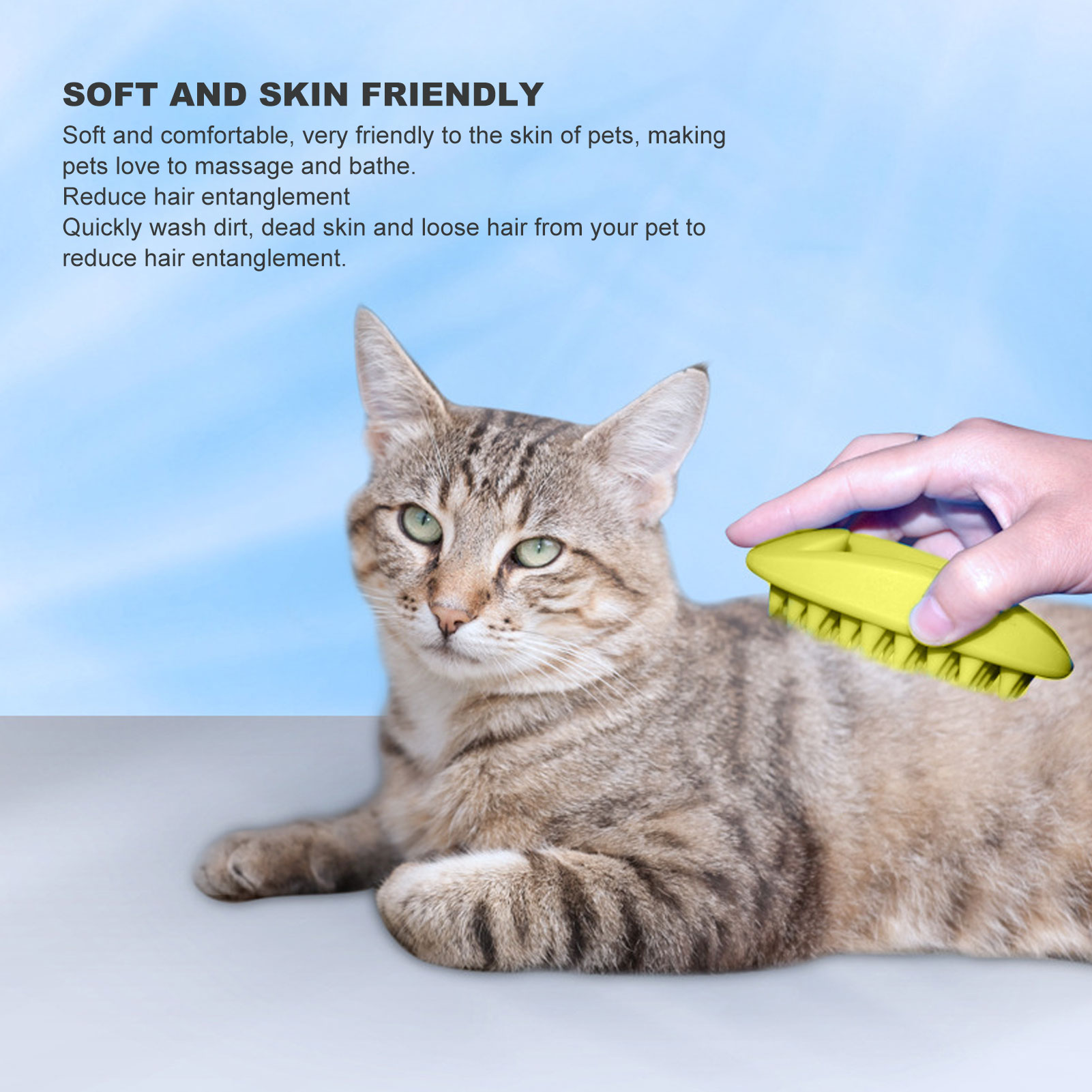Pet Massage Brush Silicone Bathing Grooming Pet Brush Multifunctional Pet Cleaning Brush For Dogs Cats