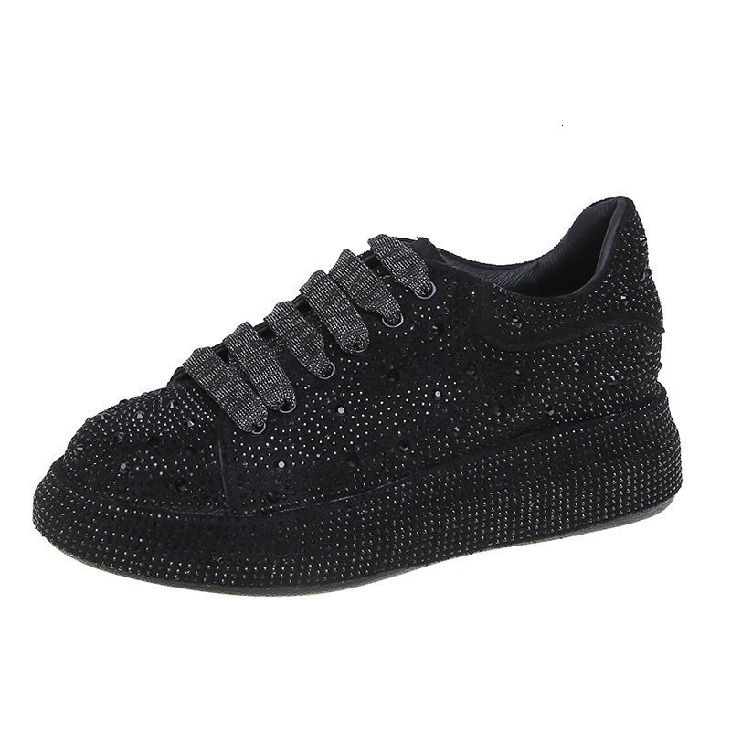 With Sparkles Woman Platform Trainers Rhie Fashion Heels Casual Shoes For Women Sneakers