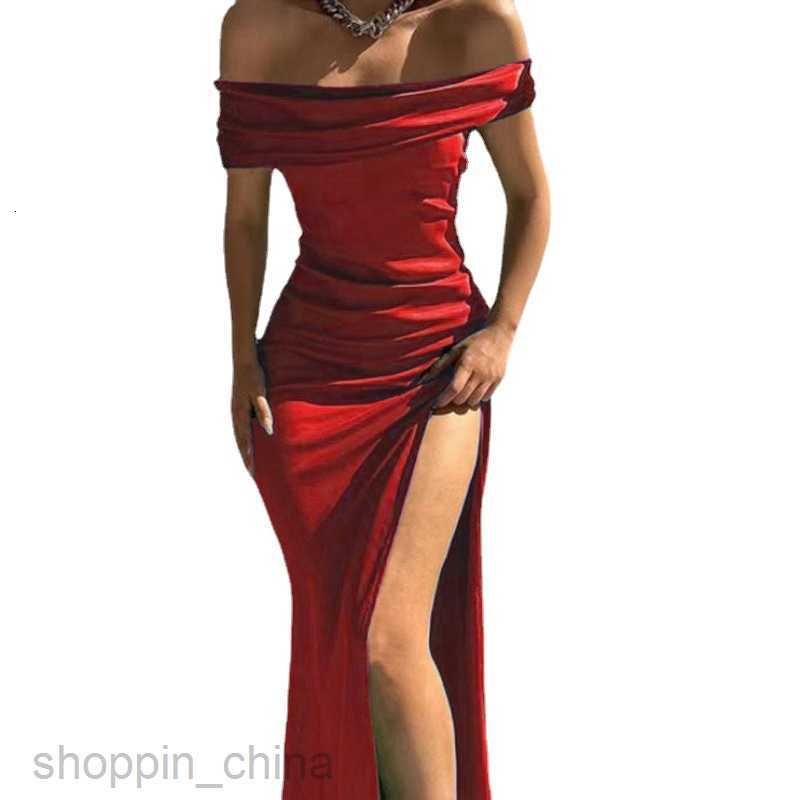 Basic Casual Dresses Women New Skinny Dress Women's Solid Sleeveless Mid length One Neck Dress Sexy Evening Dress