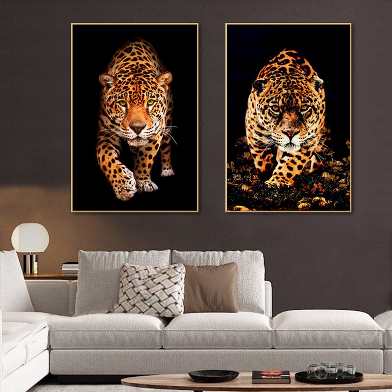 Walking Leopard Posters Prints Wild Animal Canvas Painting Wall Art for Living Room Decor Home Decoration