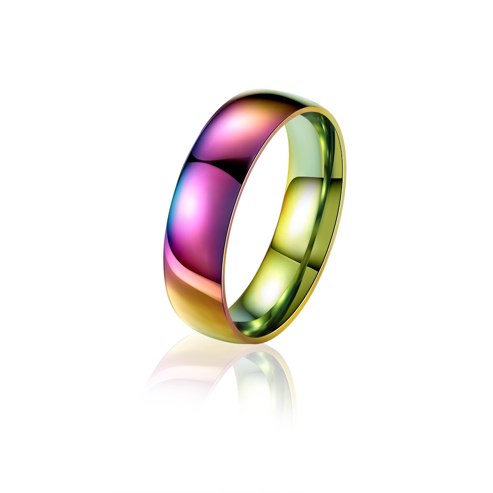 Titanium Steel Ring for Men Women Polished 18K Soild Gold Silver Plated Stainless Steel Wedding Band Rings Hip Hop Jewelry Letter Laser Marking Rings 