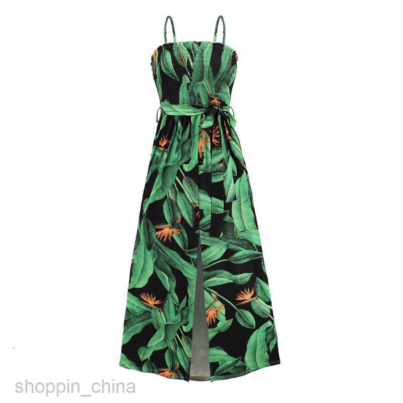 Basic Casual Dresses Women Spring/Summer New High Waist Split Dress Bohemia Backless Sling Long Dress for Women