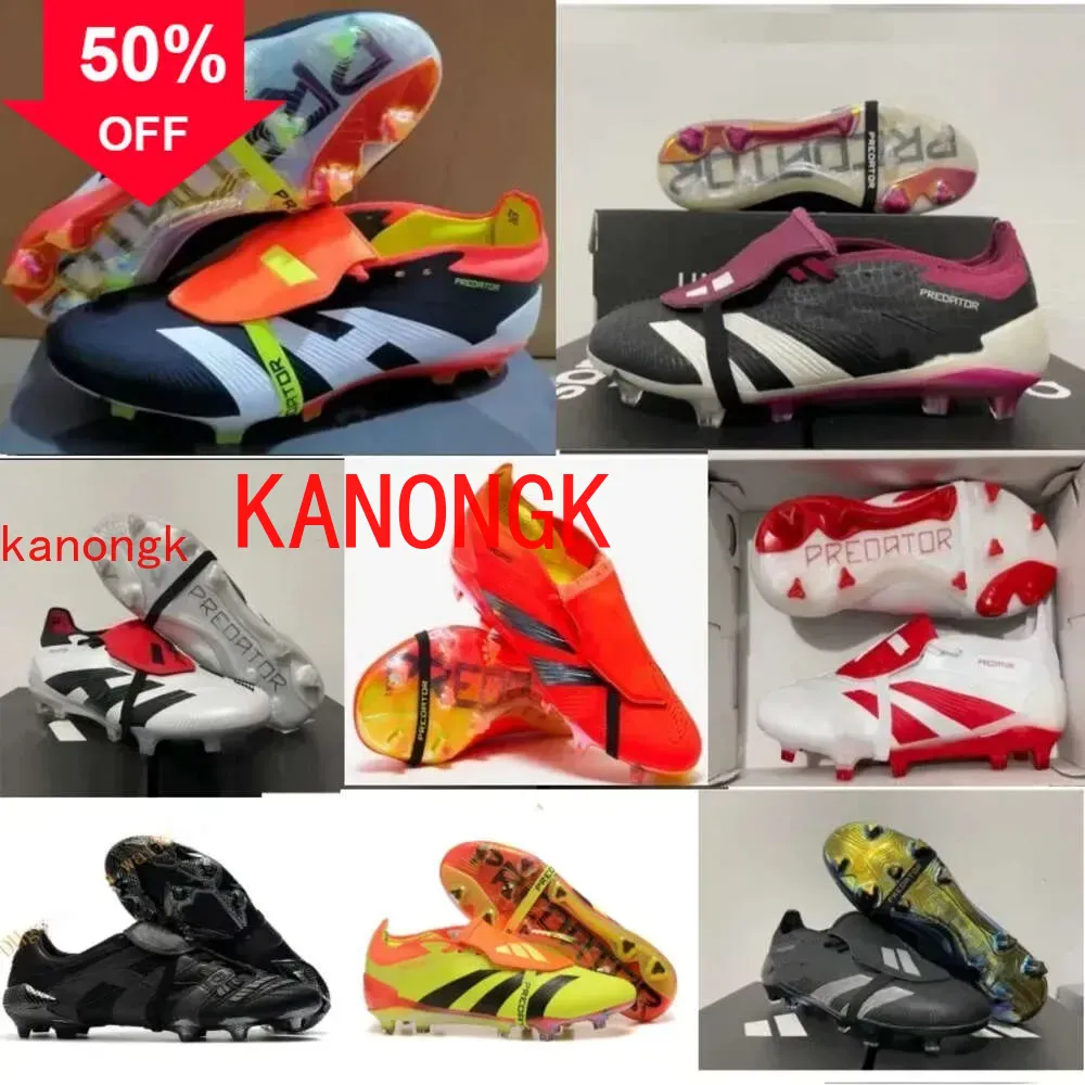 Mens Football Boots Elite Foldover Fold Over Tongue Mutator Cleats Mania Tormentor Accelerator Electricity Precision FG Soccer Shoes Kids Youth Men Cleats