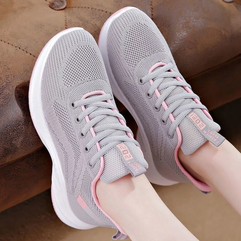 Womens 2024 New Sports and Casual Shoes Running Breathable Soft Sole Free of Mail