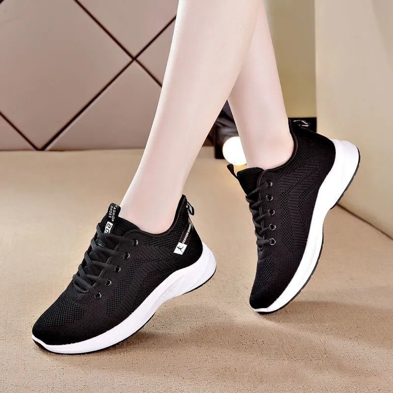 Womens 2024 New Sports and Casual Shoes Running Breathable Soft Sole Free of Mail
