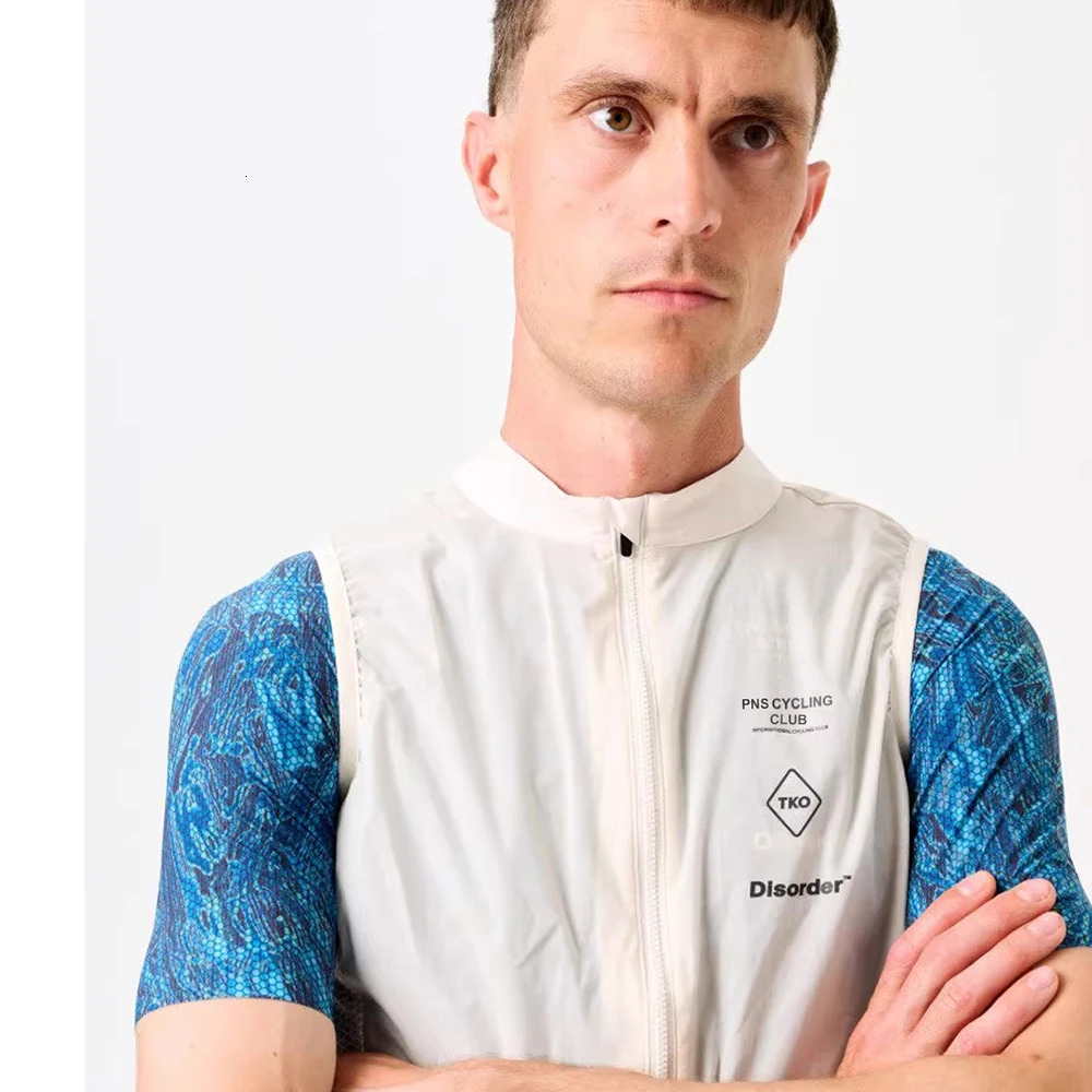 PNS TKO Cycling Vest White Windproof Waterproof Sleeveless Bicycle Vest Lightweight Breathable Cycling Jacket MTB Bike Jersey 240620