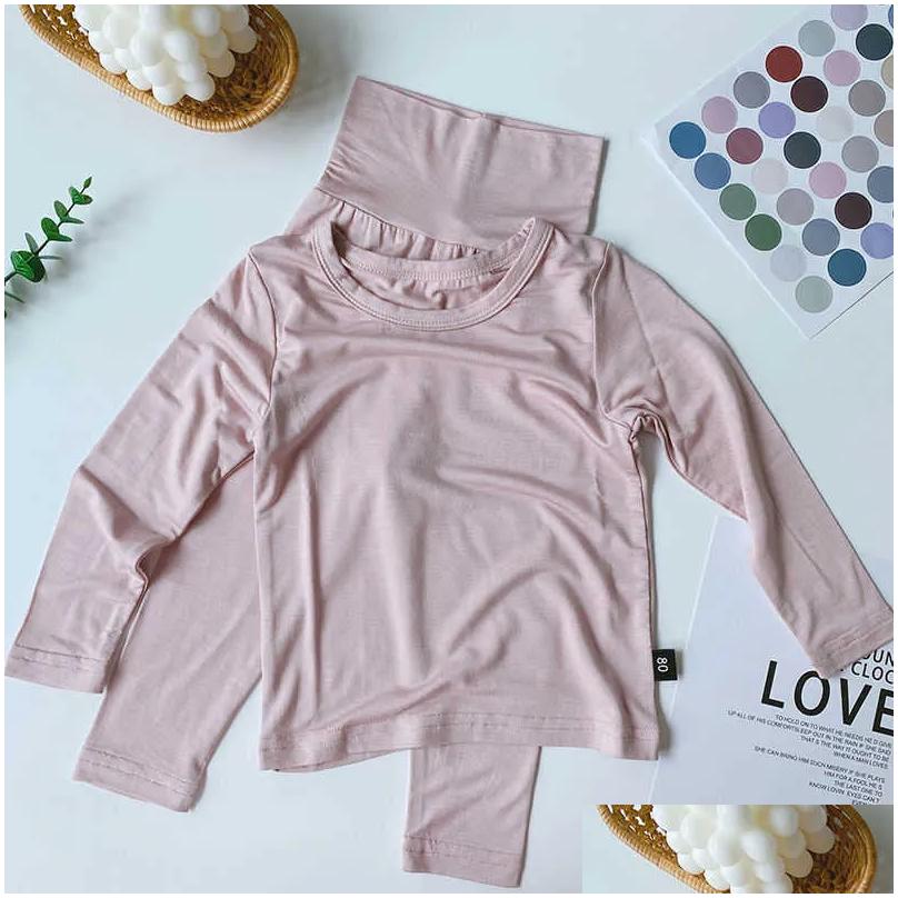 Pajamas Childrens Modal Spring And Autumn High Waist Boys Girls Baby Clothes Long-Length Underwear Set P4476 210622 Drop Delivery Kids Dh1F2