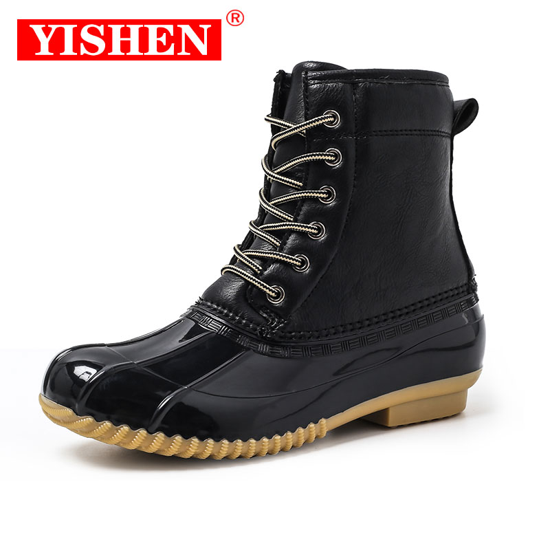 YISHEN Women Snow Boots Winter Warm Lining Duck Boots Waterproof Non-Slip Rubber Rain Shoes Casual Shoes For Women Botas Mujer