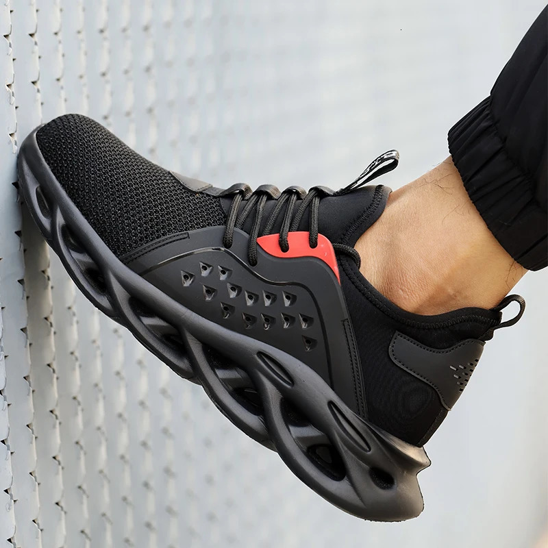 Unisex Steel Toe Safety Sneakers - Breathable Work Shoes for Men, Anti-Smash and Anti-Puncture, 48 Sizes