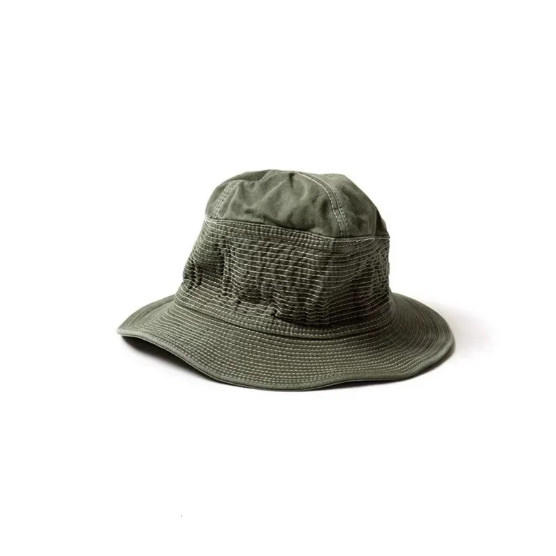 KAPITAL tricolor vintage batik wash casual sunshade Bucket hat MZ151 240626