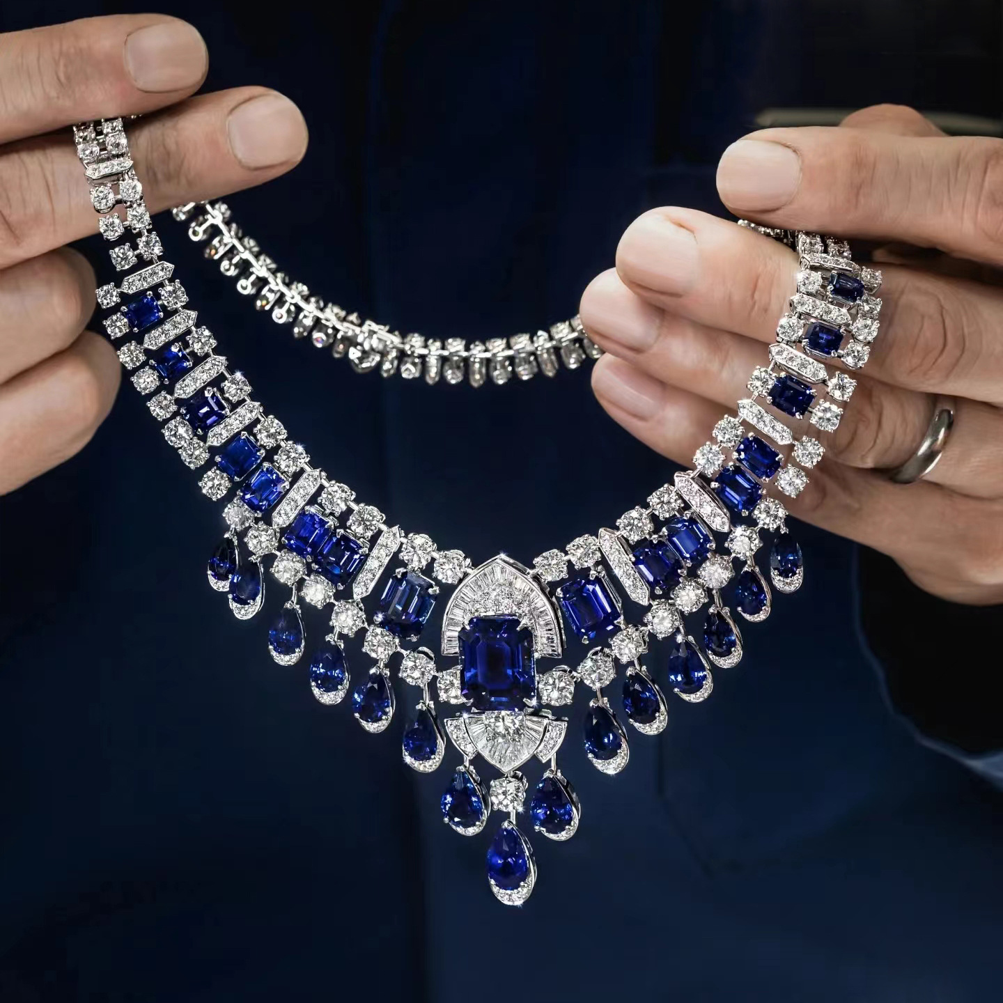 2025 Handmade Sparkling Bridal Pendant Luxury Jewelry 18K White Gold Fill Water Drop Yellow Moissanite Diamond Party Gorgeous Women Wedding Necklace G