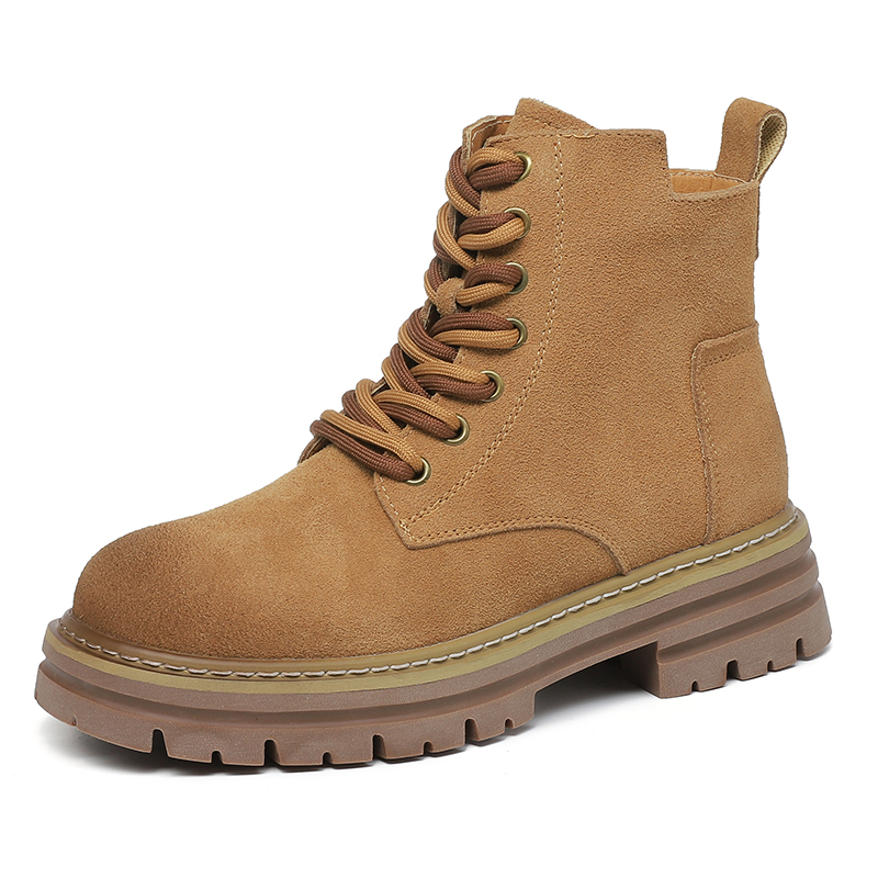 AIYUQI Women's Ankle Boots Large Size 2024 Spring New Platform Women's Short Boots Hot Genuine Leather Thick-soled Ladies Boots