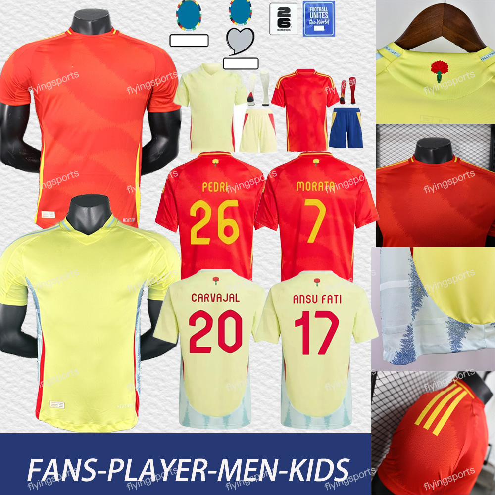 24 25 Spainish Sports Fan Lamine Yamal football jersey for Kids 4XL player soccer jerseys PEDRI eurocopa camiseta de futbol Youth Futbol Shirt FERRAN RODRIGO shirt