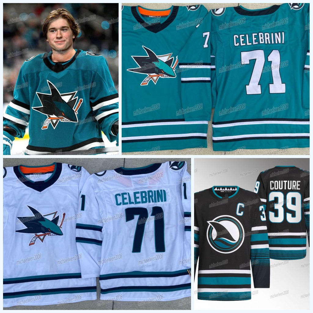 71 Macklin Celebrini Sharks Alternate 2024-25 Black Jersey Logan Couture Mikael Granlund Tomas Hertl William Eklund Justin Bailey Kevin Labanc Ferraro Vlasic