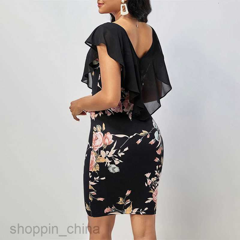 Basic Casual Dresses for Woman Mesh patchwork V-neck sleeveless dress with a slim fit and sexy buttocks wrapped skirt for women's clothing