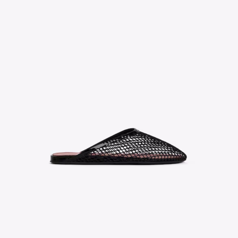 2024 New Women Ballet Flat Mules in Fishnet