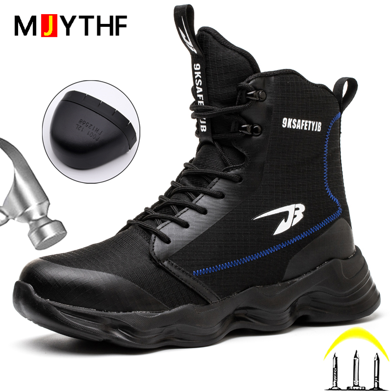 MJYTHF 2024 New Work Steel Toe Protective Anti-smash Anti-puncture High Top Safety Shoes Men Boots