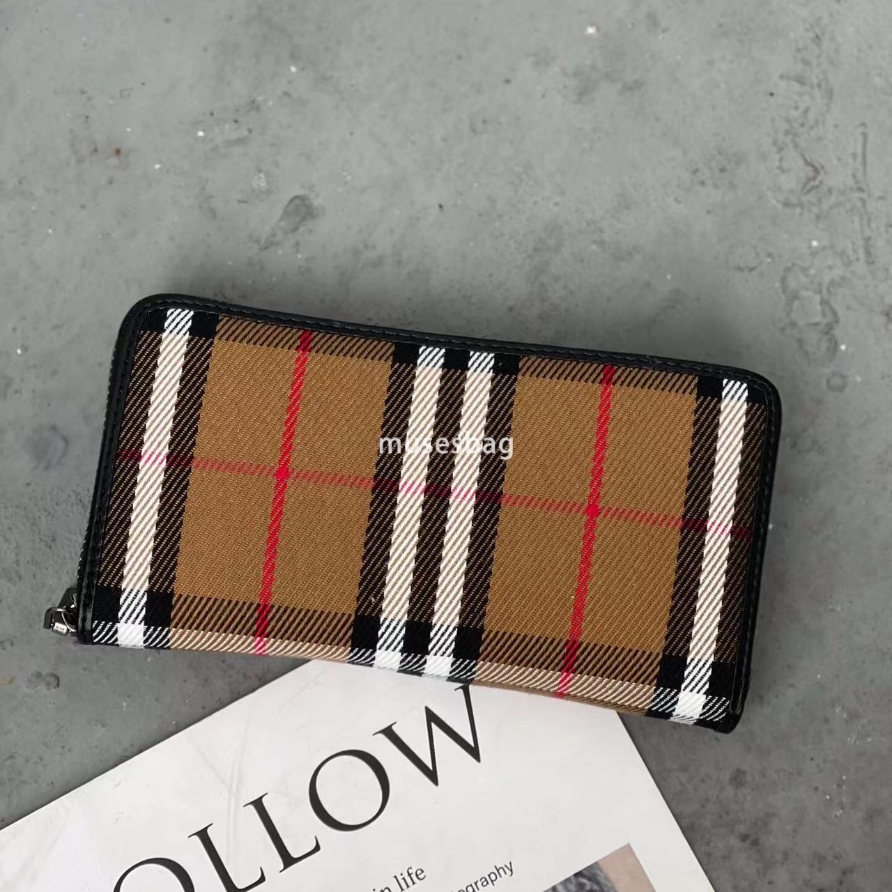 European American lightweight new best-selg contrasting color plaid cotton and en canvas wallet card business banquet high-quality hand-held bag c6ad