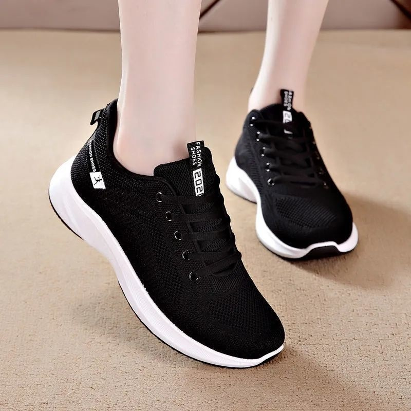 Womens 2024 New Sports and Casual Shoes Running Breathable Soft Sole Free of Mail