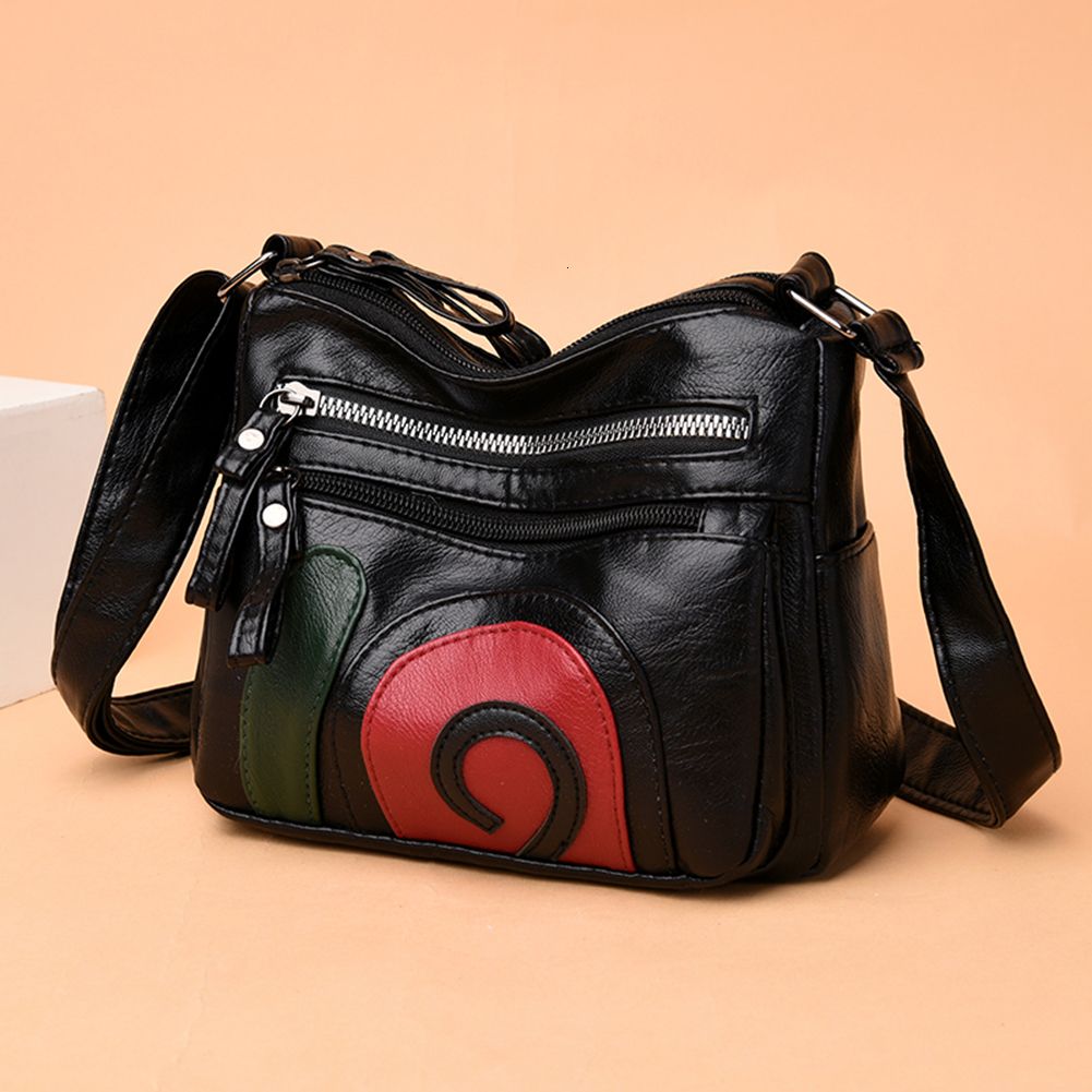 Single shoulder bag for women in , new soft fashion versatile multi-layer crossbody washed leather business bag, wallet collection zhanyishengli