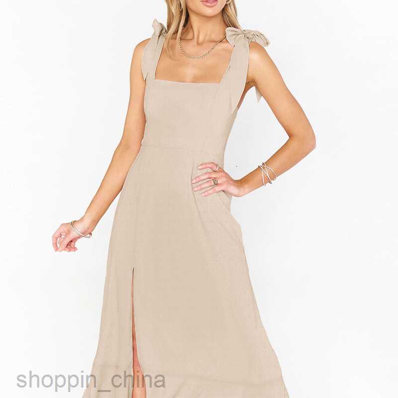 Basic Casual Dresses for Woman Summer New Women's Sexy, Elegant, Lace up, Fashionable Split Dress