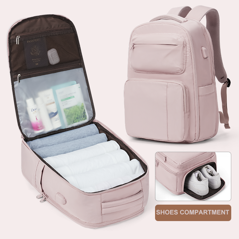 ldm Women Backpack Laptop Bag Lightweight Carry On Luggage Bag with Shoe Compartment Large Capacity Waterproof Travel Backpack
